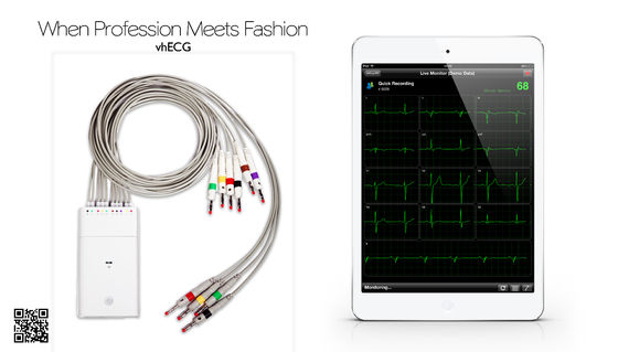 ICV200 IPad ECG Machine Smart Wireless Bluetooth White Recorder