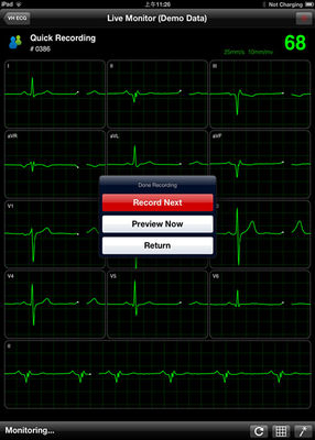 Wifi portable digital home iPad ECG machine , Heart rate monitor