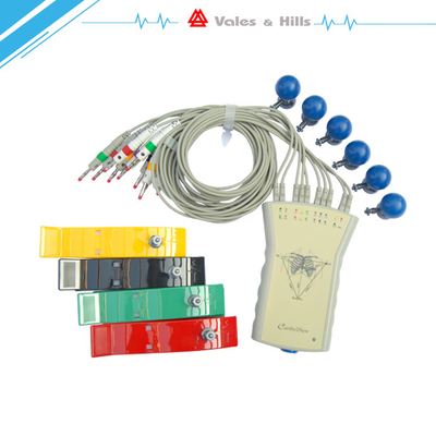 Gri 12 Kurşun Mall Boyutu PC Tabanlı Bilgisayar EKG Tıbbi Cihaz PC EKG Makinesi