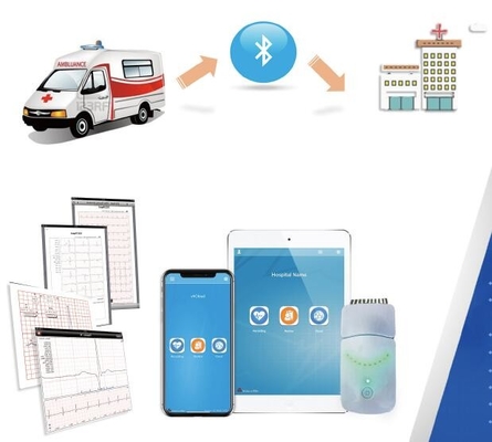 Üç Renkli Küçük Kutulu IOS Cihazları Kablosuz Ekg Makinesi Bluetooth Bağlantısı