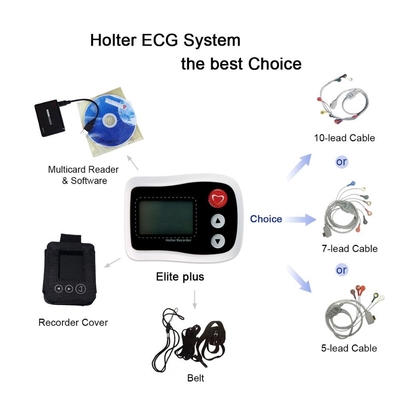 Holter ECG Monitor 12 Kanallı veya 3 Kanallı CE ve FDA Onaylı Bağlantı
