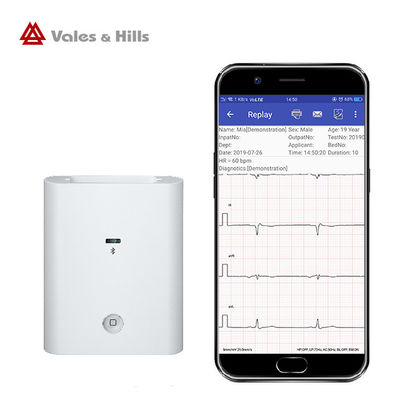 Beyaz küçük Toplama Kutusu Android sistemi Bluetooth Dinlenme EKG Makinesi